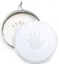 Cutie metalica pentru amprente bebe Pearhead, gri