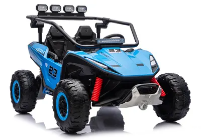 UTV electric pentru 2 copii Kinderauto Vector V2 Dune-Buggy, 220W, 12V, roti moi, scaun tapitat, echipat premium, albastru