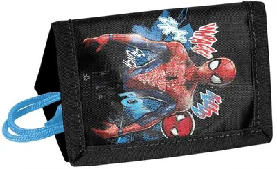 Poșetuță cu șiret Paso Spider-Man - neagră