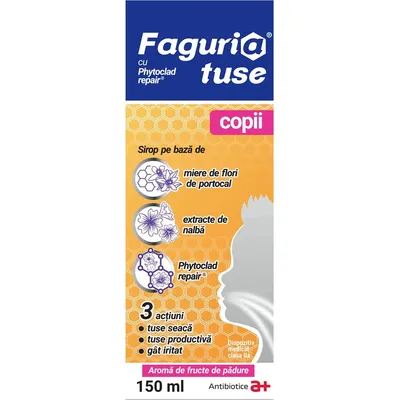 Sirop de tuse pentru copii Faguria, 150 ml, Antibiotice SA