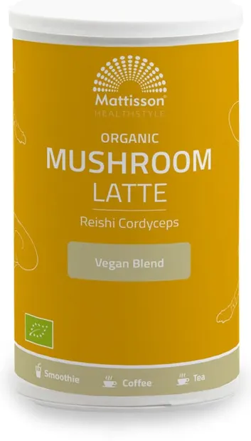 Organic Mushroom Latte, 160 g, Mattisson Healthstyle
