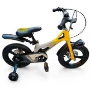 Bicicleta copii, cadru magneziu, nr. 16, galben
