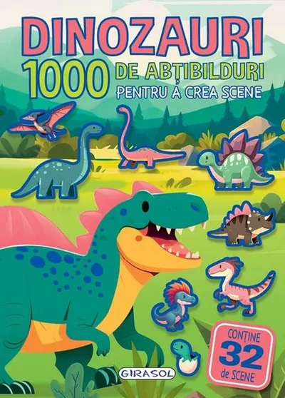 1000 de abțibilduri pentru a crea scene - Dinozauri - Paperback - ***