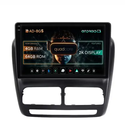 Navigatie 2K Fiat Doblo (2010-2015), Android, S-Quadcore 4GB RAM + 64GB ROM, 10.36 Inch - AD-BGS100042K+AD-BGRKIT358