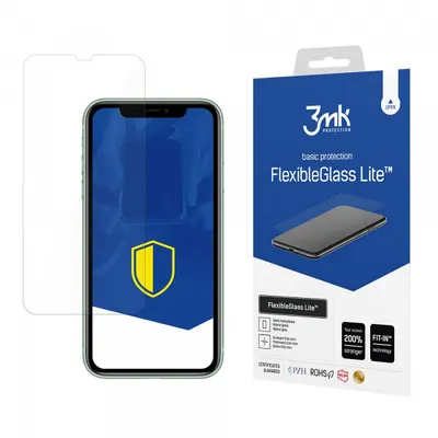 Folie de protectie Ecran 3MK FlexibleGlass Lite pentru Apple iPhone 11, Sticla Flexibila, Full Glue