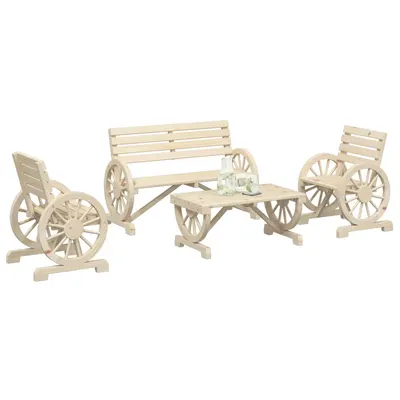 Gossi set mobilier de gradina, 4 piese, lemn masiv de brad