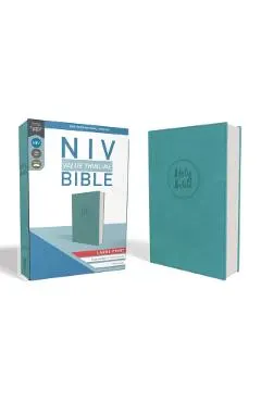 NIV, Value Thinline Bible, Large Print, Imitation Leather, Blue