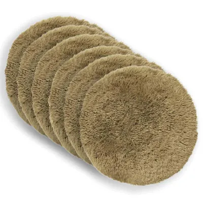 vidaXL Husă pentru pernă 6 pcs HEERLEN Verde deschis Ø 60 cm Fleece PV