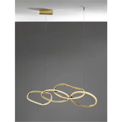 Lampa suspendata GIRISH Auriu plating Stainless Otel & Silicon LED 50 Wat 230 Volt 2400Lm 3000K IP20