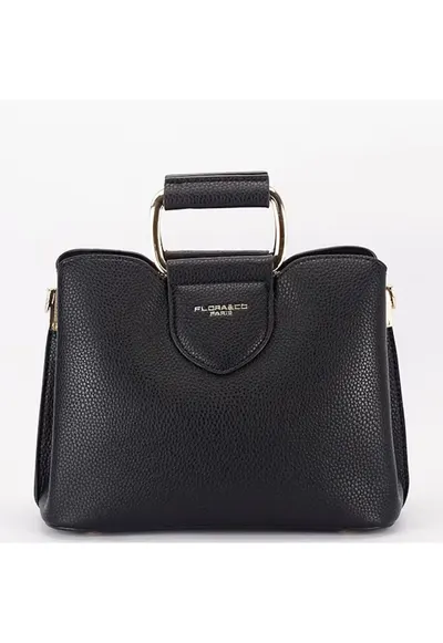 Geanta medie FLORA&Co F6977 16 - Negru - 19x24x11