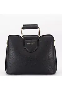 Geanta medie FLORA&Co F6977 16 - Negru - 19x24x11