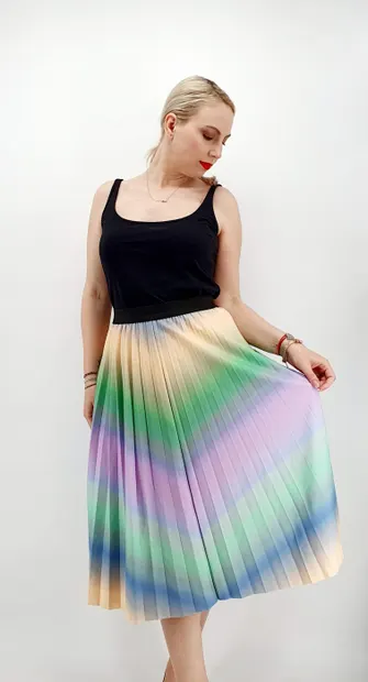 Fusta plisata multicolor 2