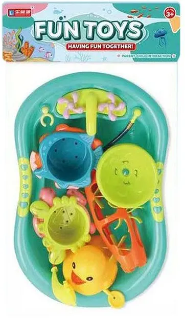 Set jucării pentru plajă și baie Raya Toys - Cadă cu accesorii, mentă
