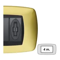 Placa ornament din metal turnat, 4 module, aurie