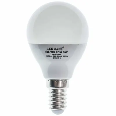 Bec LED LOHUIS DIMABIL, forma sferic, E14, 6W, 25000 ore, lumina rece