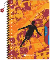 Caiet cu spirală Keskin Color Football - A4, 80 de foi, sortiment
