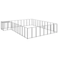 Gossi padoc pentru caini, negru, 25,41 m2, otel
