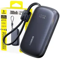 Powerbank Baseus 20000 mAh22.5WUSB-C Lightning cu cablu detașabil