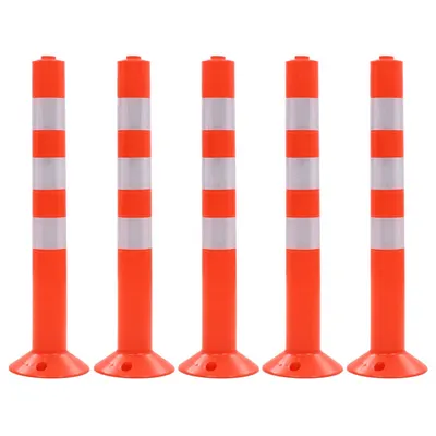 vidaXL Baliză control trafic, 5 buc., plastic, 75 cm