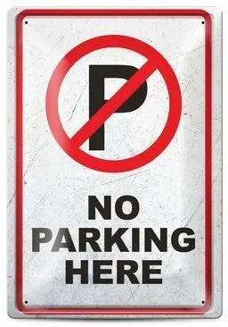 Tabela metalica - No parking