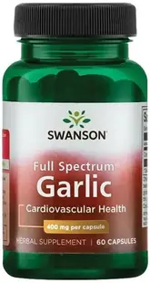 Full Spectrum Garlic, 400 mg, 60 capsule, Swanson