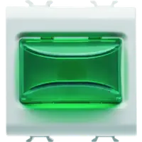 Protruding Indicator Lamp - 12v Ac/dc / 230v Ac 50/60 Hz - Green - 2 Modules - White - Chorus
