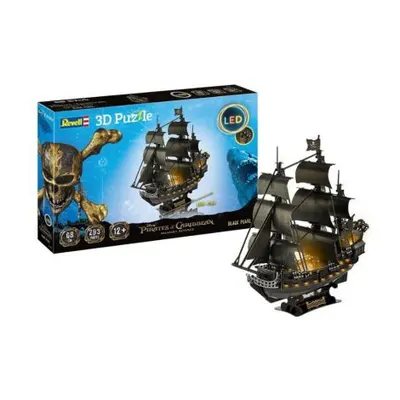 3d puzzle perla neagra cu led