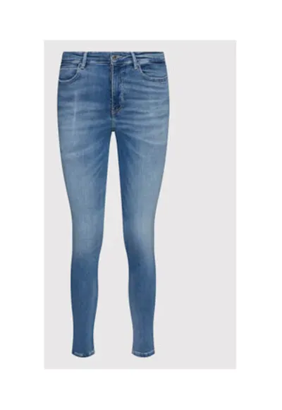 Blugi skinny cu aspect decolorat