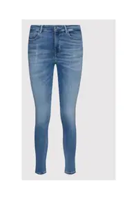 Blugi skinny cu aspect decolorat