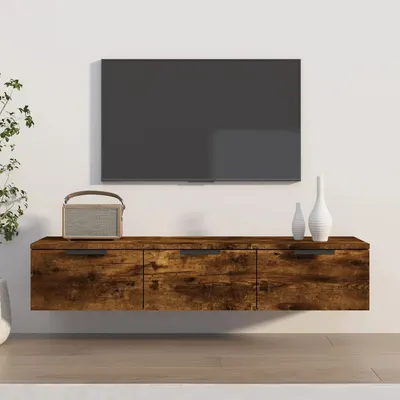 vidaXL Dulap de perete, stejar fumuriu, 102x30x20 cm, lemn compozit