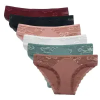 Set 6 perechi de chiloti pentru dama, CH068, Multicolor