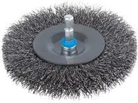Perie disc pentru bormașină Wolfcraft - Ø100 x 16 mm, 1/4''