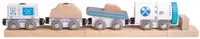 Set de joaca din lemn Bigjigs - Tren de foraj cu șine