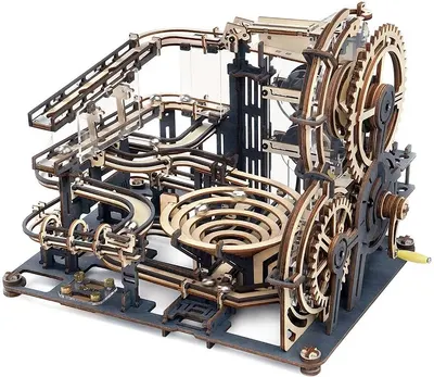 Puzzle 3D din lemn Robo Time din 294 de piese - Marble Night City