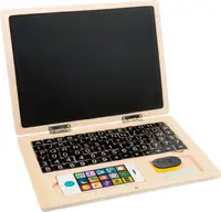 Laptop din lemn cu tablă magnetică Picior mic, cu smartphone