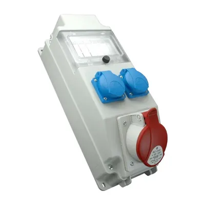 Panou de distributie ROS 5/x-10/S 1 x priza 5x32A (400V) 2xprize schuko 16A(230V)