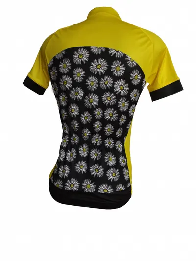 Tricou Ciclism Culoare Galben Negru Marime M
