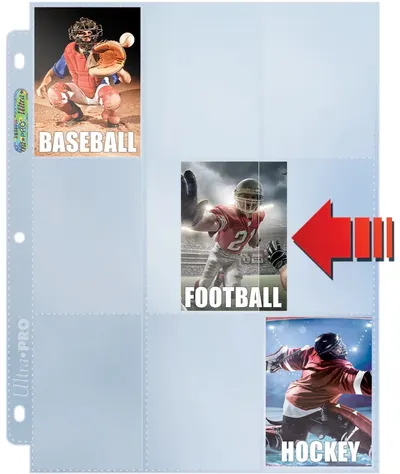 Pagină pentru stocarea cărților Ultra Pro - Platinum Series 9-Pocket Side Load Page