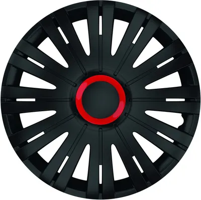 Set Capace Roti 15 Negre Cu Inel Rosu Active