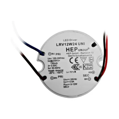 Trafo 12W 24V/DCround design 12W IP20