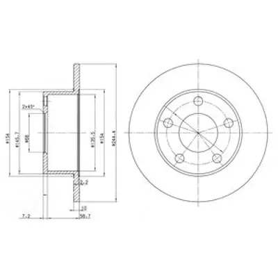 Disc frana DELPHI BG2746