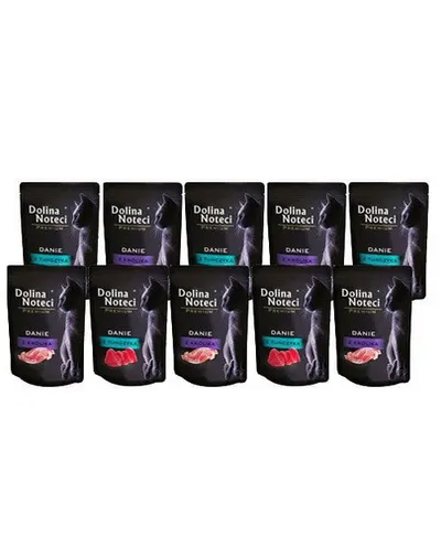 DOLINA NOTECI Premium mix arome pentru pisici 10x85 g iepure și ton