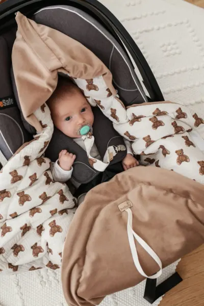 Paturica pentru scaun auto BabyLy Teddy bears