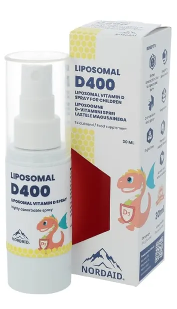 Liposomal D400 Spray de gură pentru copii, 30 ml, Nordaid