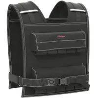 SPORTNOW Vestă cu Greutăți Reglabilă 20kg cu 20 de Greutăți, Vestă cu Benzi Reflectorizante, Potrivire Strânsă pentru Antrenament Acasă, Alergare și Fitness, Material Oxford, 50x40 cm, Negru | Aosom Romania