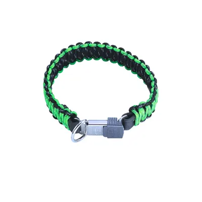 Zgarda Herm.Sprenger Paracord verde cu eliberare rapida - 35 cm