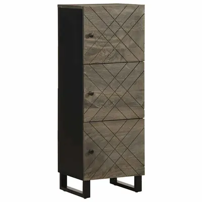 Gossi dulap inalt, negru, 40x33x110 cm, lemn masiv de mango