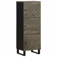 Gossi dulap inalt, negru, 40x33x110 cm, lemn masiv de mango