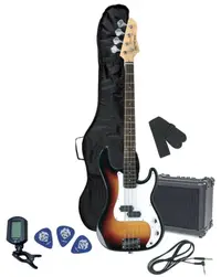 Set chitară bas cu accesorii Gewa - RCB-100, 3-Tone Sunburst