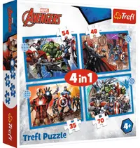 Puzzle Trefl 4 in 1 - Razbunatorii curajosi
